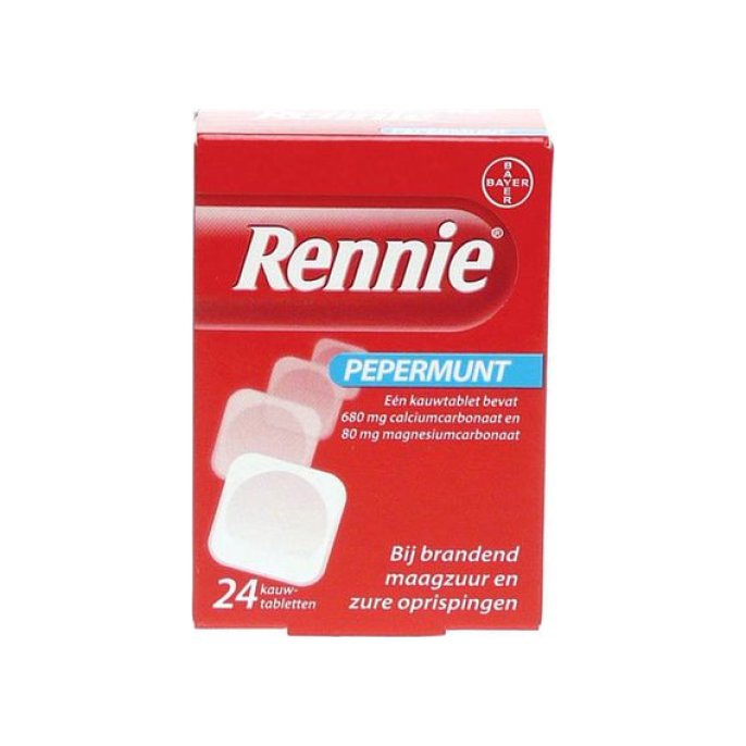 Rennie Maagtablet Rennie pocketpack 24st (pak 24 stuks)