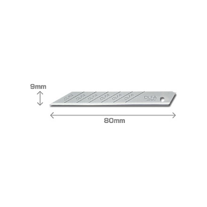 Reservemes Olfa SAB-10 9mm (10 stuks)