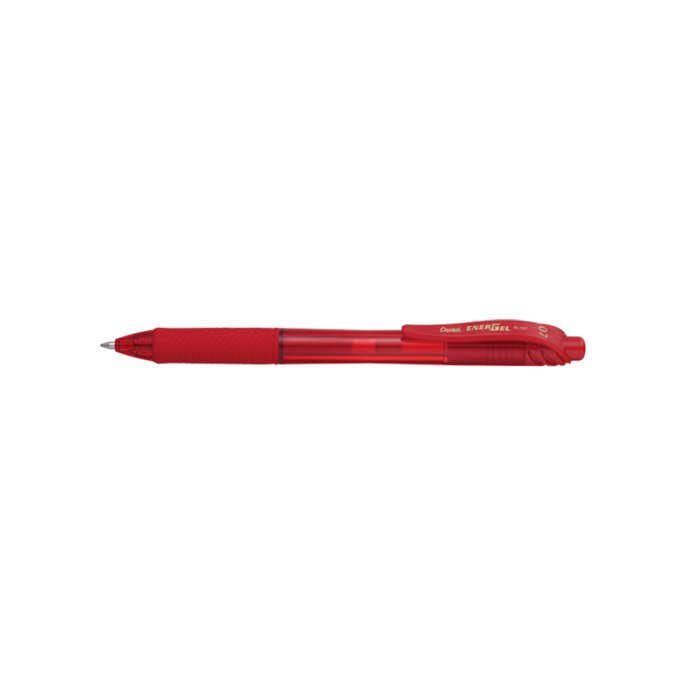 Rolschrijver Pentel gel BL107 rood (12 stuks)