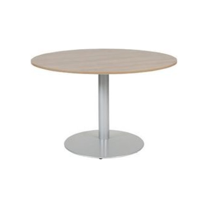 Ronde Vergadertafel Linesto 120 cm Havana Aluminium