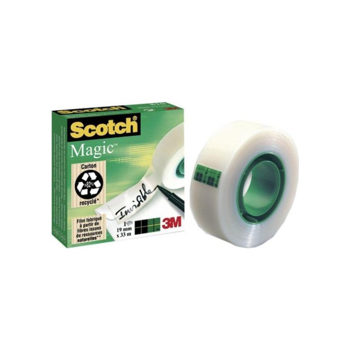 SCOTCH® 810 Magic™ Plakband 12 mm x 33 m asgat 25 mm (rol 33 meter)