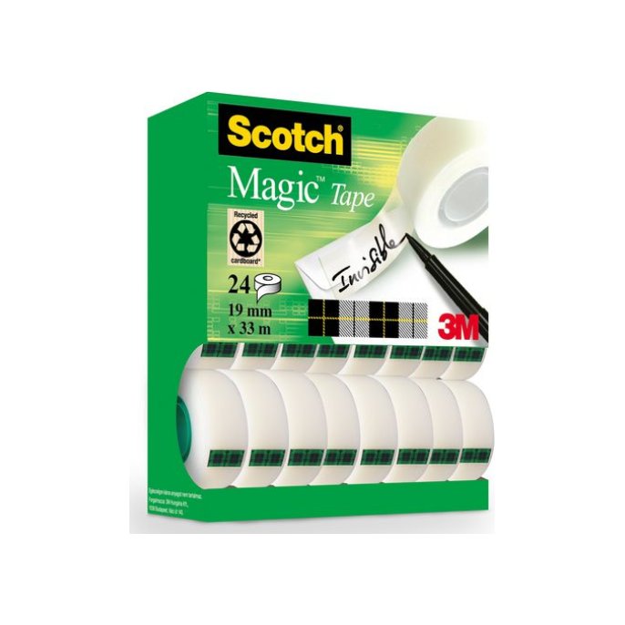 SCOTCH® 810 Magic Plakband 19 mm x 33 m (pak 24 rollen)