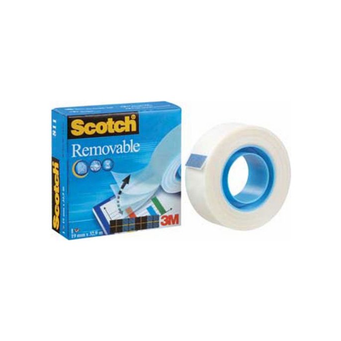 SCOTCH® Magic Tape 811 Plakband Herplakbaar Onzichtbaar 19 mm x 33 m Mat Transparant (rol 33 meter)