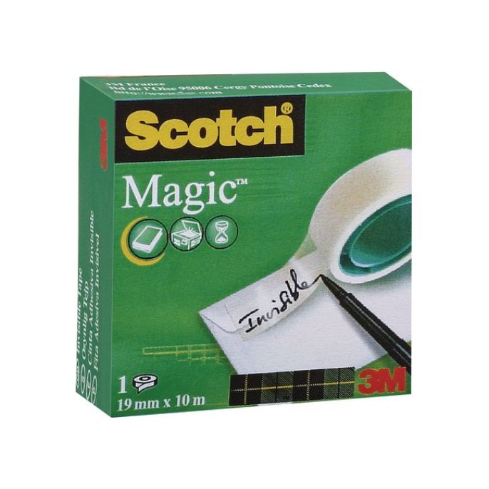 SCOTCH® Plakband 810 Magic™ 19 mm x 10 m asgat 25 mm (rol 10 meter)