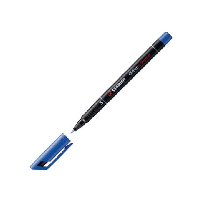 STABILO 841 OHPen Permanente Marker Fijne Punt 04 mm Blauw (pak 10 stuks)