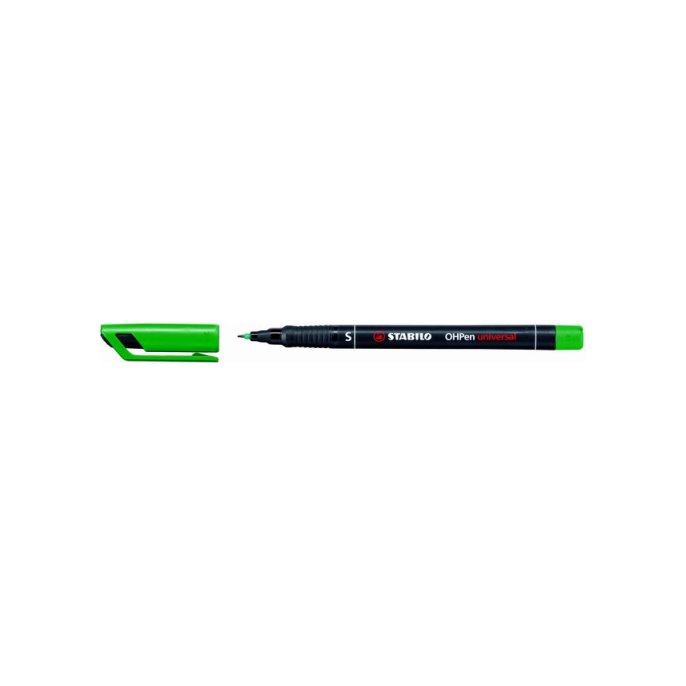 STABILO 841 OHPen Permanente Marker Fijne Punt 04 mm Groen (pak 10 stuks)