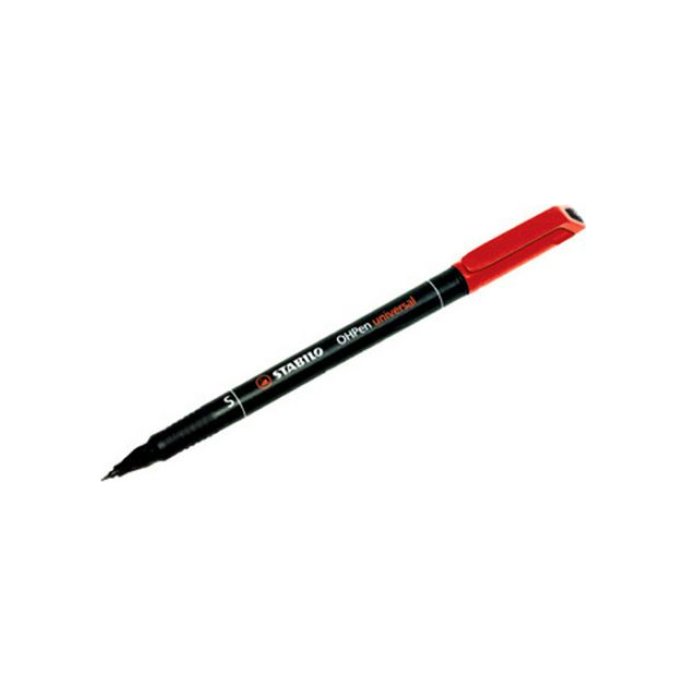 STABILO 841 OHPen Permanente Marker Fijne Punt 04 mm Rood (pak 10 stuks)