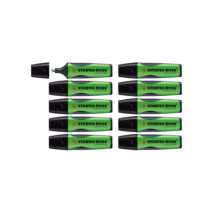 STABILO Boss Executive Markeerstift Beitelvormige Punt 2- 5 mm Groen (pak 10 stuks)