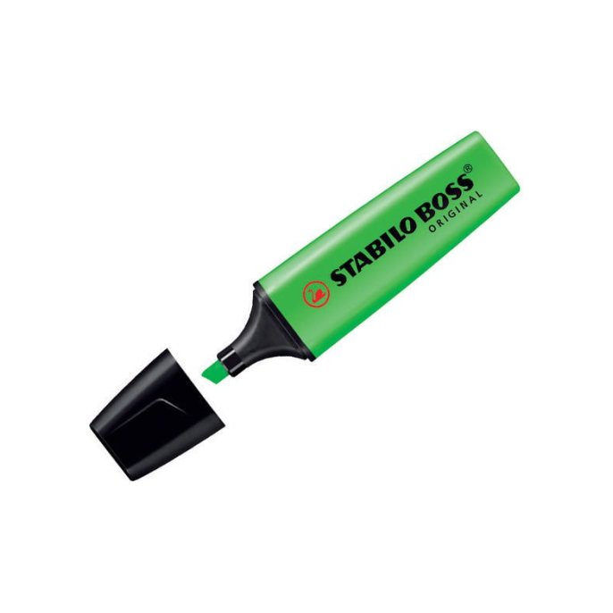 STABILO Boss Original Markeerstift Beitelvormige Punt 2 - 5 mm Groen (pak 10 stuks)