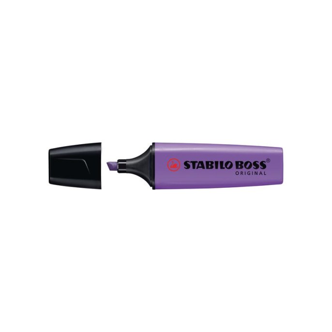 STABILO Boss Original Markeerstift Beitelvormige Punt 2 - 5 mm Lavendel (pak 10 stuks)