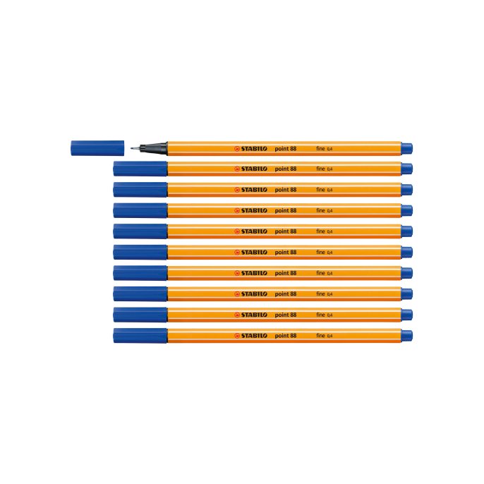 STABILO Fineliner point 88 04 mm blauw (pak 10 stuks)