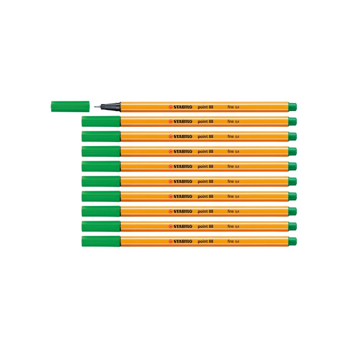 STABILO Fineliner point 88 04 mm groen (pak 10 stuks)