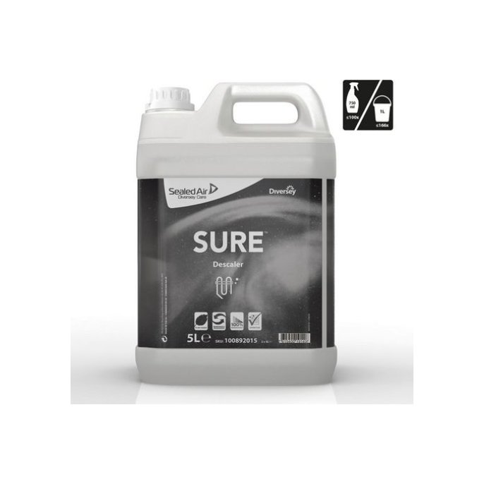 SURE® SURE ontkalker plantaardig 100% biologisch afbreekbaar verpakking van 5 l (doos 2 x 5 liter)