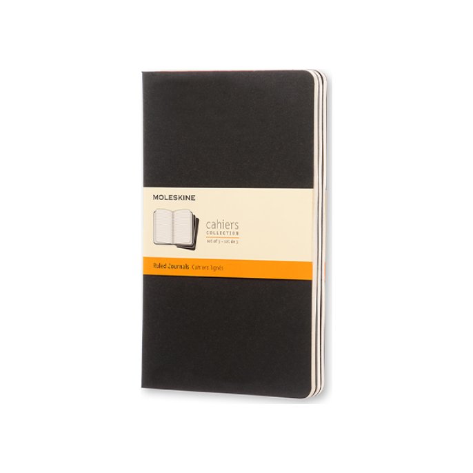 Schrift Moleskine large lijn zwart/pk3