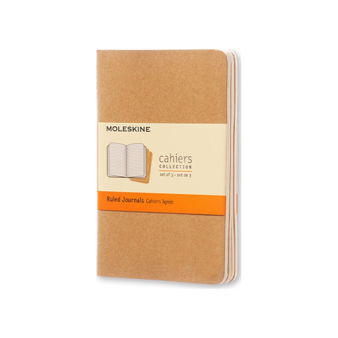 Schrift Moleskine pocket lijn kraft/pk3