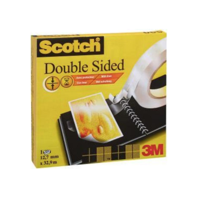 Scotch® Plakband 665 dubbelzijdig 12 mm x 33 m (rol 33 meter)