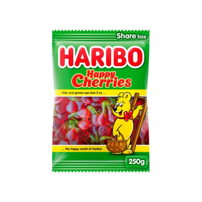 Snoep Haribo kersen 250gr (10 stuks)