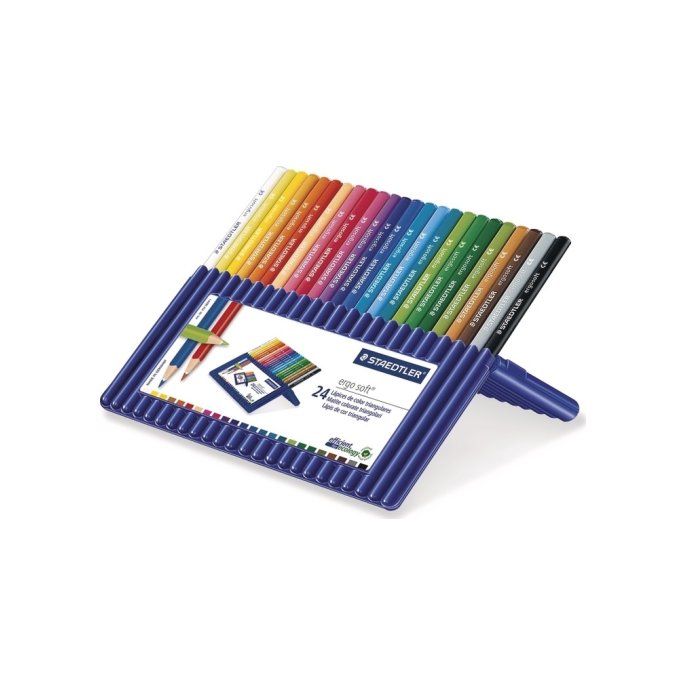 Staedtler Kleurpotloden driehoekige huls loodstiften assorti (pak 24 stuks)