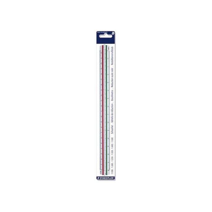 Staedtler Mars® 561-reductieschaalliniaal schalen: 1:100 1:200 1:250 1:300 1:400 1:500 kleurgecodeerd 30 cm