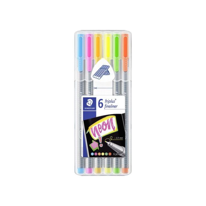 Staedtler Triplus 334 fineliner assorti (pak 6 stuks)