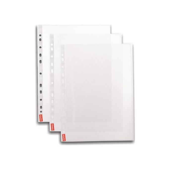 Staples A4 Showtas PP 55 micron 11-gaats Transparant (pak 100 stuks)