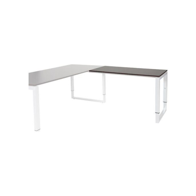 Staples Choice Stretto Plus Verstelbare Aanbouwtafel 120 x 60 cm Logan Eiken Wit