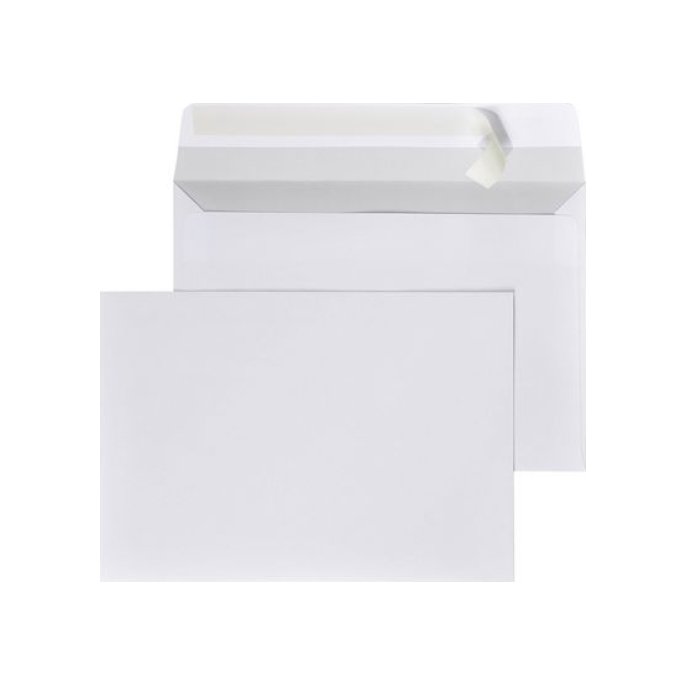 Staples Dienst envelop Peel & Seal klep superwit C6 114 x 162 mm 80 g/m² (doos 500 stuks)