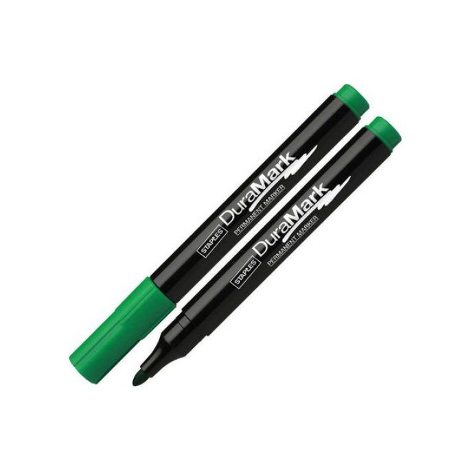 Staples DuraMark 2070 Permanente Marker Ronde Punt 3 mm Groen (pak 10 stuks)