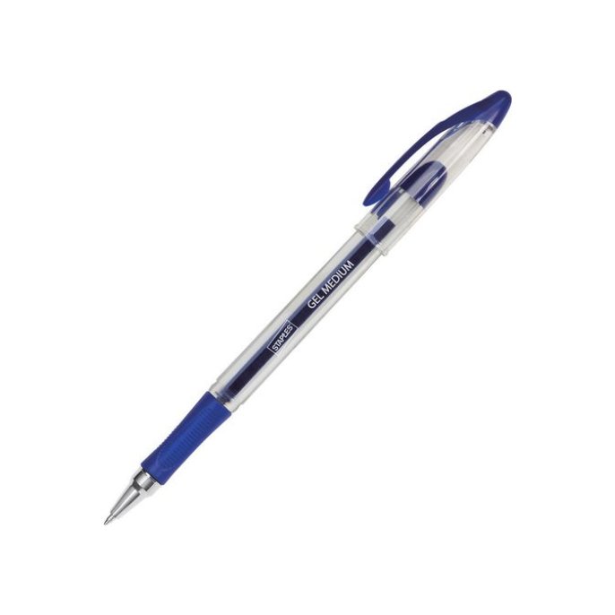 Staples Gelpen 07 mm blauw (pak 12 stuks)