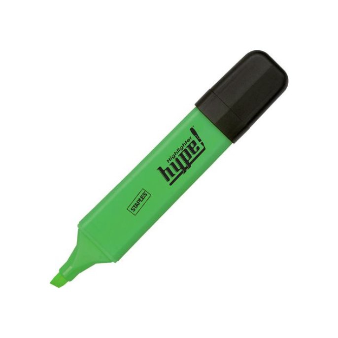 Staples Hype Markeerstift Beitelvormige Punt 1 - 5 mm Groen (pak 5 stuks)