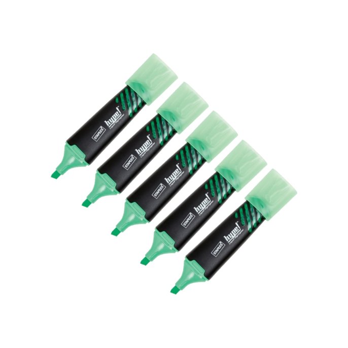 Staples Hype Markeerstift Beitelvormige Punt 1 - 5 mm Groen (pak 5 stuks)