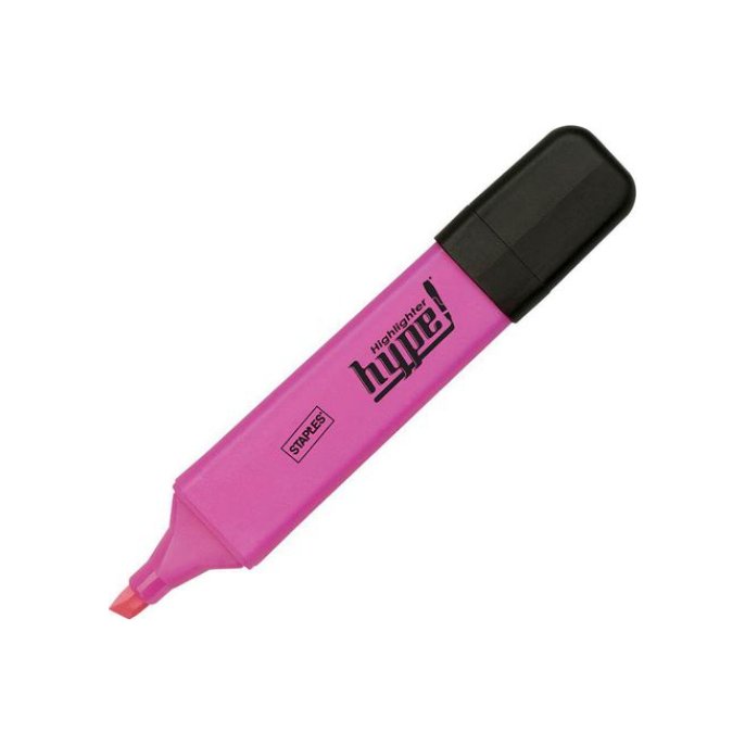 Staples Hype Markeerstift Beitelvormige Punt 1 - 5 mm Roze (pak 5 stuks)