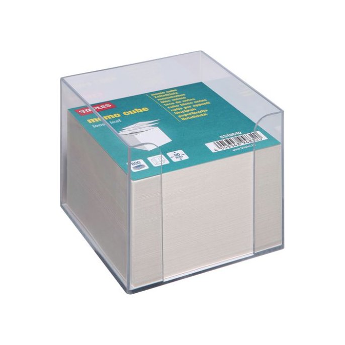 Staples Memoblok Transparante houder incl. papier