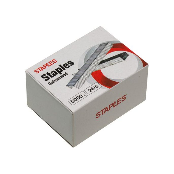 Staples Nietjes. 24/6. Verzinkt (pak 5000 stuks)