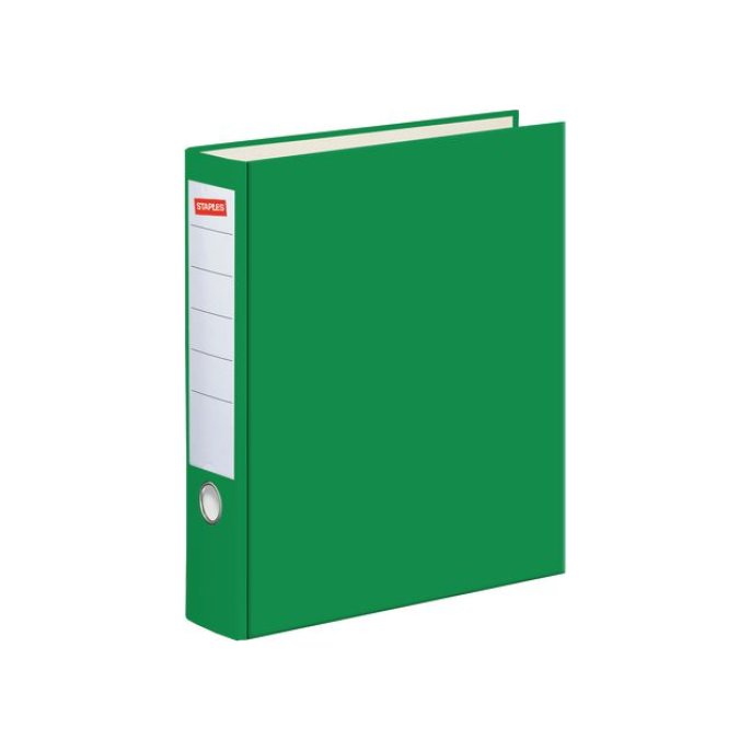 Staples Ordner A4 Rugbreedte 80 mm Karton met PP Groen