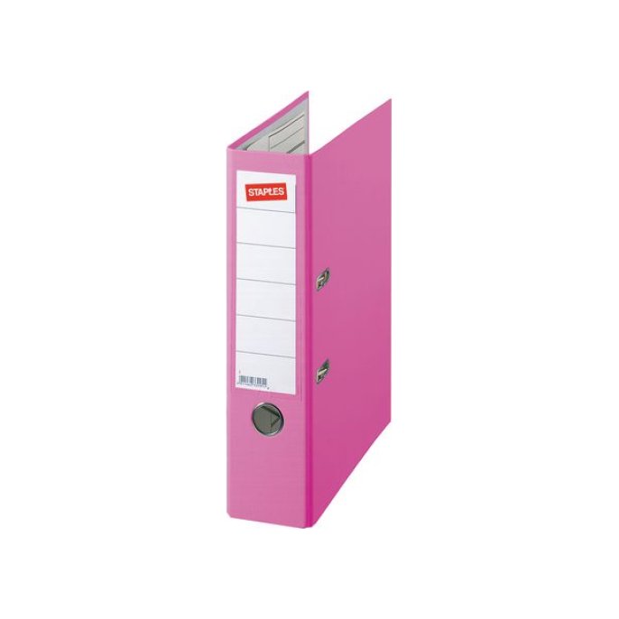 Staples Premium Ordner A4 Rugbreedte 50 mm Karton met PP Roze