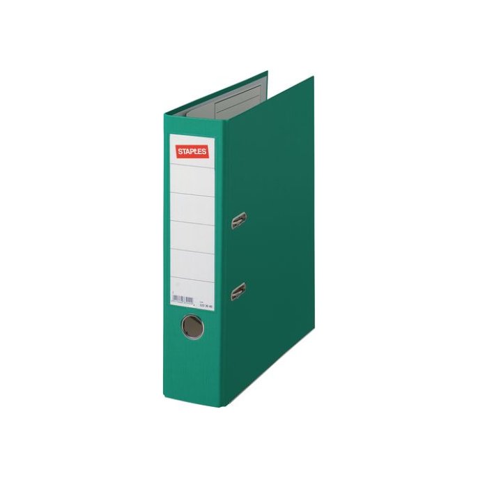 Staples Premium Ordner A4 Rugbreedte 80 mm Karton met PP Groen