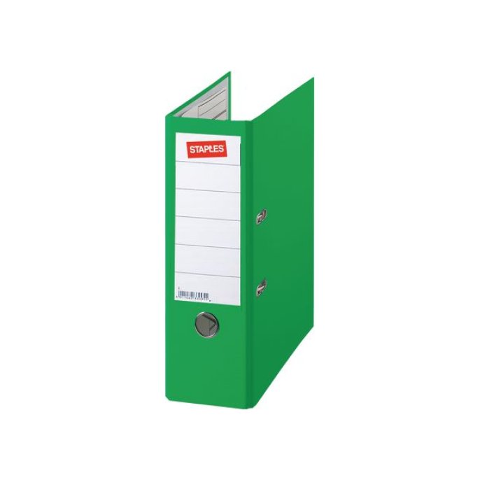 Staples Premium Ordner A4 Rugbreedte 80 mm Karton met PP Lichtgroen