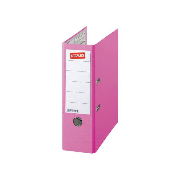 Staples Premium Ordner A4 Rugbreedte 80 mm Karton met PP Roze