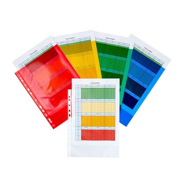 Staples Standard Plus A4 Showtas PP 65 micron 11-gaats Assorti (pak 25 stuks)