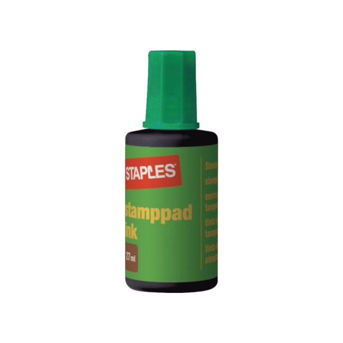 Staples Stempelinkt Groen (fles 27 milliliter)