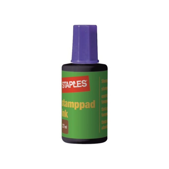 Staples Stempelinkt Paars (fles 27 milliliter)