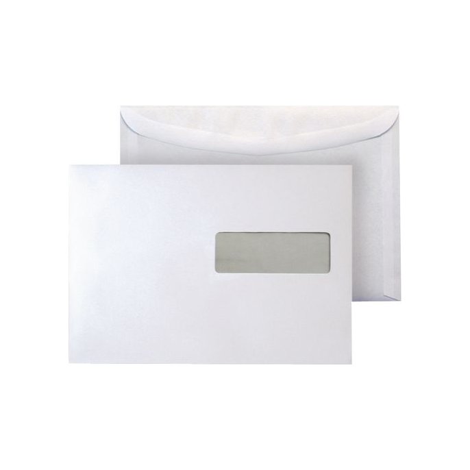 Staples Venster envelop gegomde klep C5 162 x 229 mm 80 g/m² venster rechts (pak 500 stuks)