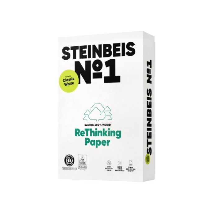 Steinbeis Vision No 1 Papier A4 Recycled 80 g/m² Wit (doos 5 x 500 vel)