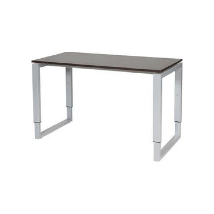 Stretto Plus Verstelbaar Bureau 120 x 60 cm Logan Eiken Blad Aluminium Poten