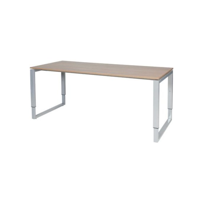 Stretto Plus Verstelbaar Bureau 160 x 80 cm Licht Kersen Blad Witte Poten