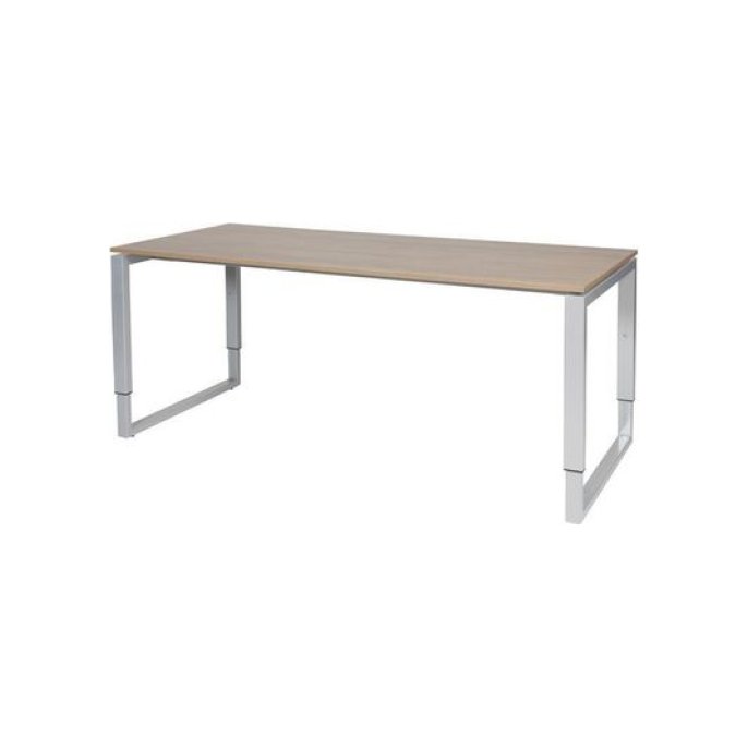 Stretto Plus Verstelbaar Bureau 180 x 80 cm Licht Kersen Blad Aluminium Poten