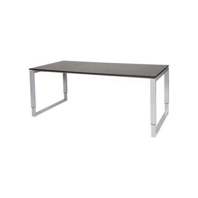 Stretto Plus Verstelbaar Bureau 180 x 90 cm Logan Eiken Blad Aluminium Poten