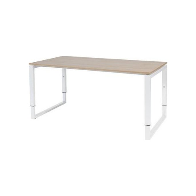 Stretto Plus Verstelbaar bureau 160 x 80 cm Robson Eiken Blad Witte Poten