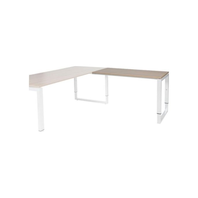 Stretto Plus Verstelbare Aanbouwtafel 120 x 60 cm Licht Kersen Wit